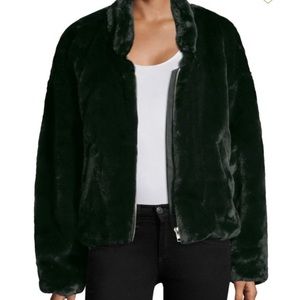 Free People Fur Bomber Jacket